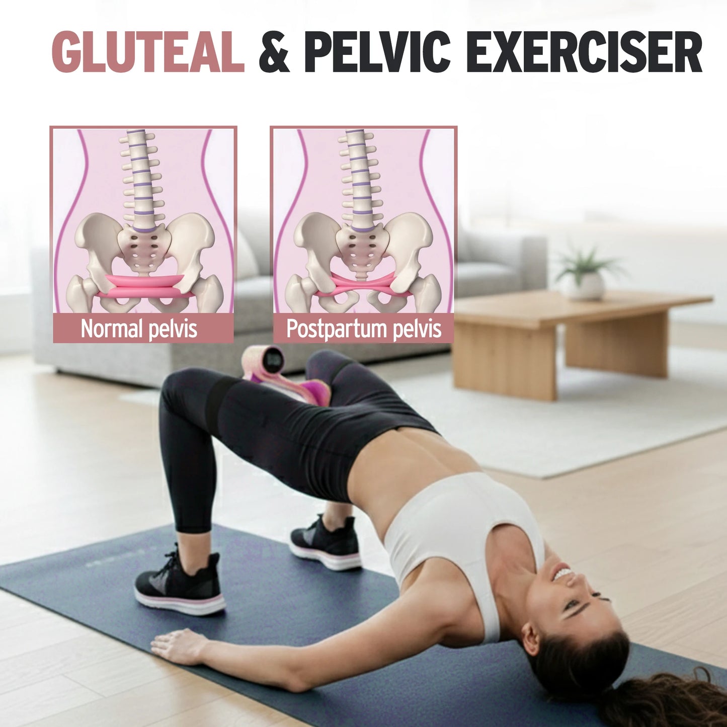 360° Rotatable Kegel & Thigh Trainer with LCD Counter – Pelvic Floor Exercise Equipment for Home Fitness