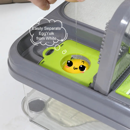 Multifunctional Vegetable Chopper & Food Slicer with Container – Portable Kitchen Cutter & Grater Tool