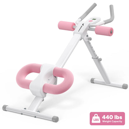 Adjustable Foldable Ab Machine with LCD Display – Core & Abdominal Workout Trainer for Home Gym
