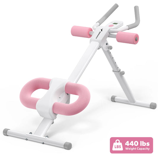 Adjustable Foldable Ab Machine with LCD Display – Core & Abdominal Workout Trainer for Home Gym