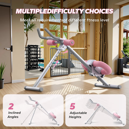 Adjustable Foldable Ab Machine with LCD Display – Core & Abdominal Workout Trainer for Home Gym