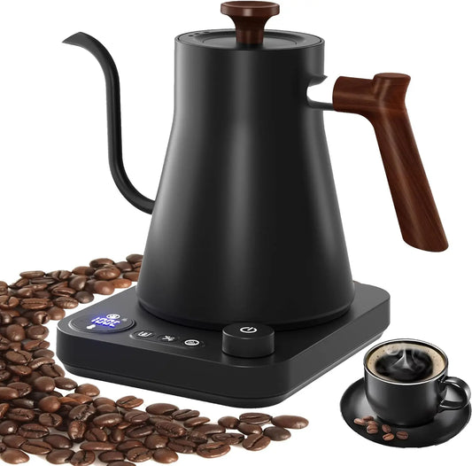 Electric Gooseneck Kettle 900ML with Temperature Control – Smart Pour Over Coffee & Tea Kettle