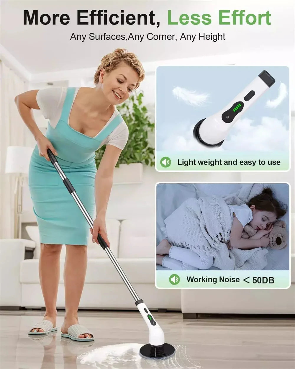 9-in-1 Electric Spin Scrubber – Cordless Handheld Power Cleaning Brush with Adjustable Handle