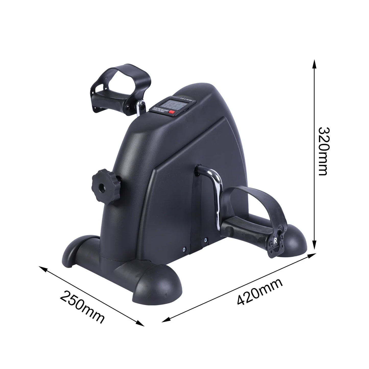 Mini Under Desk Pedal Exerciser Bike with LCD Display – Portable Arm & Leg Fitness Machine