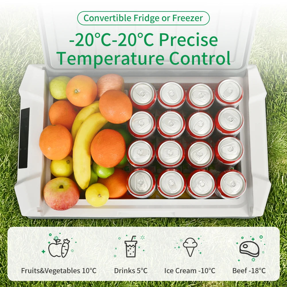 Alpicool Portable Car Refrigerator Freezer 25L/35L/45L – 12V Compressor Cooler for Camping, Travel & RV