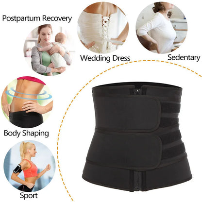 Waist Trainer Sweat Belt for Women & Men – Slimming Body Shaper Workout Waist Trimmer