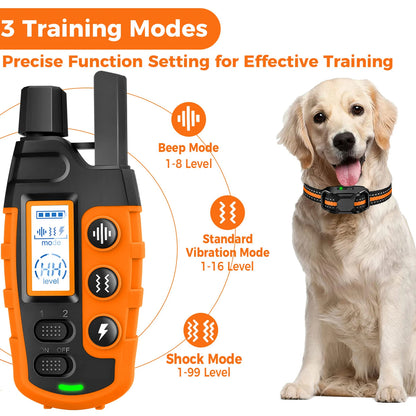 3300Ft Electric Dog Training Collar – Remote Control Waterproof E-Collar with Shock & Vibration for Dogs