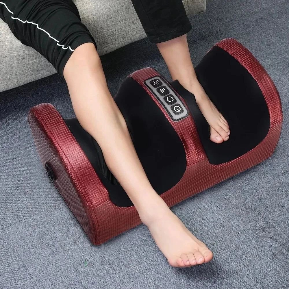 Electric Foot Massager with Heat & Shiatsu Kneading | Deep Tissue Roller for Pain Relief, Calf Massage & Muscle Relaxation