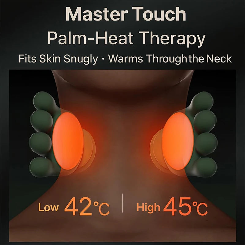 Wireless Neck & Shoulder Massager with Heat – Deep Kneading Shiatsu Massage Pillow for Body Pain Relief