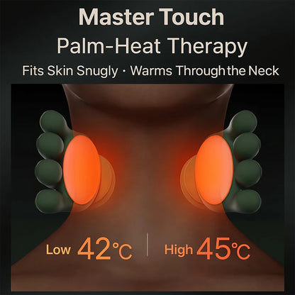 Wireless Neck & Shoulder Massager with Heat – Deep Kneading Shiatsu Massage Pillow for Body Pain Relief