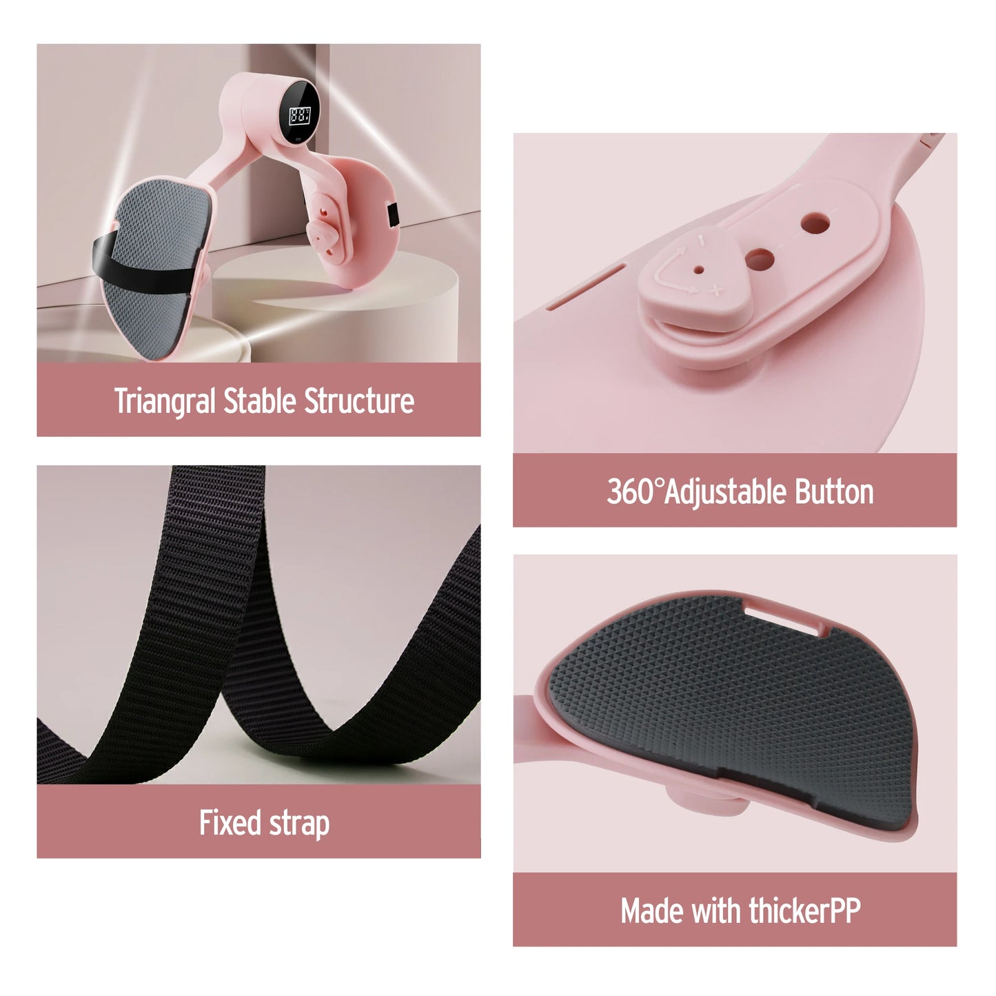 360° Rotatable Kegel & Thigh Trainer with LCD Counter – Pelvic Floor Exercise Equipment for Home Fitness