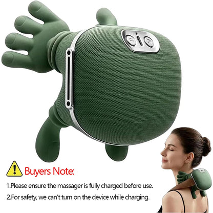 Wireless Neck & Shoulder Massager with Heat – Deep Kneading Shiatsu Massage Pillow for Body Pain Relief