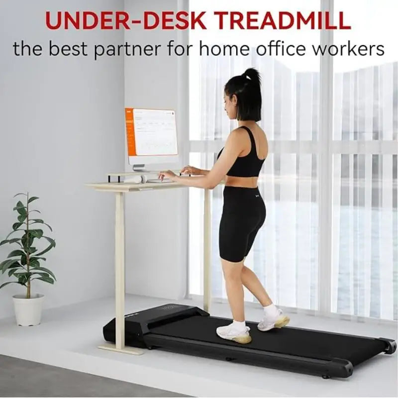 2-in-1 Portable Walking Pad Treadmill with Remote Control & LED Display