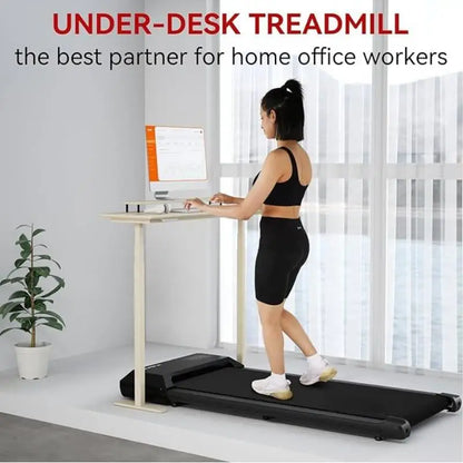 2-in-1 Portable Walking Pad Treadmill with Remote Control & LED Display
