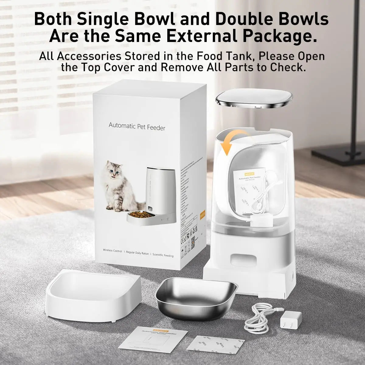 Smart WiFi Automatic Cat Feeder 4L – App Controlled Pet Food Dispenser for Cats & Dogs