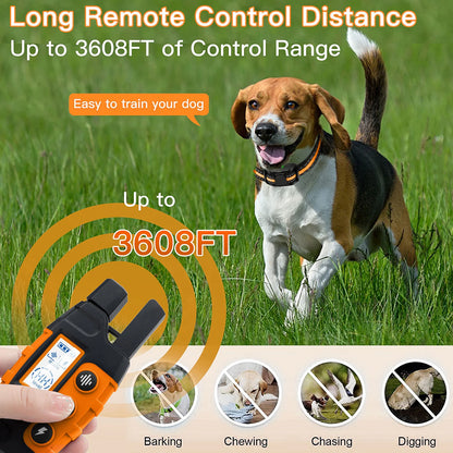 3300Ft Electric Dog Training Collar – Remote Control Waterproof E-Collar with Shock & Vibration for Dogs