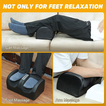 Electric Foot Massager with Heat & Shiatsu Kneading | Deep Tissue Roller for Pain Relief, Calf Massage & Muscle Relaxation
