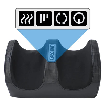 Electric Foot Massager with Heat & Shiatsu Kneading | Deep Tissue Roller for Pain Relief, Calf Massage & Muscle Relaxation