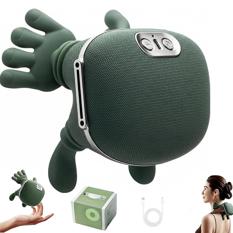 Wireless Neck & Shoulder Massager with Heat – Deep Kneading Shiatsu Massage Pillow for Body Pain Relief
