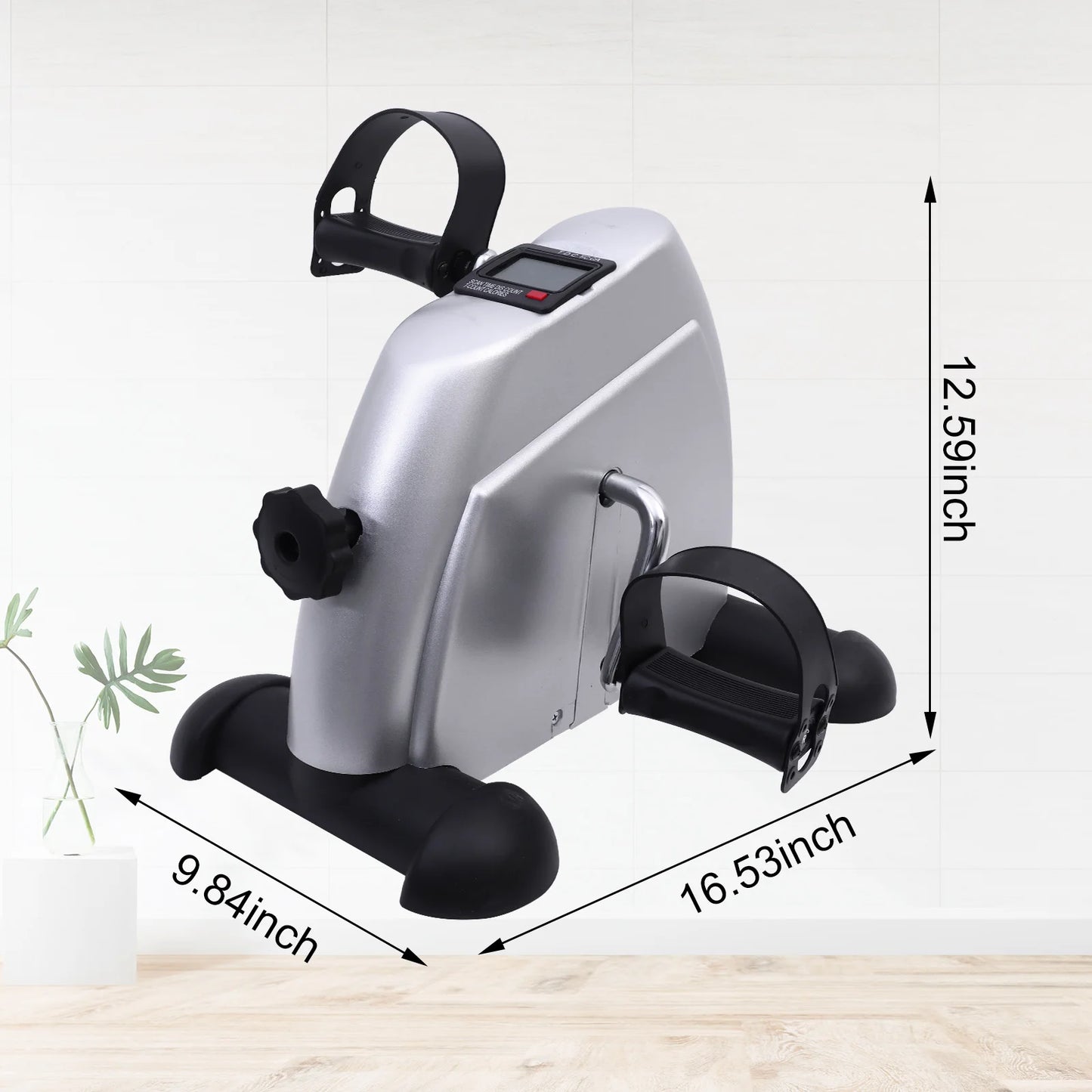 Mini Under Desk Pedal Exerciser Bike with LCD Display – Portable Arm & Leg Fitness Machine