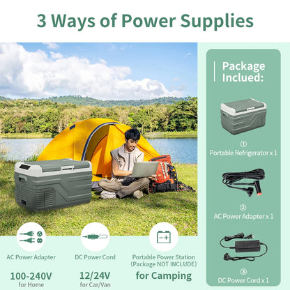 Alpicool Portable Car Refrigerator Freezer 25L/35L/45L – 12V Compressor Cooler for Camping, Travel & RV